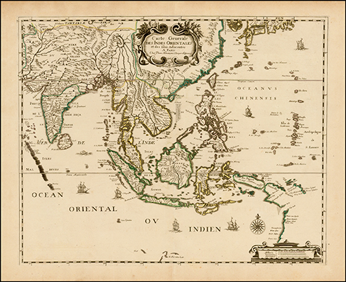 1650 Carte Generale Des Indes Orientales et des Isles Adiacentes