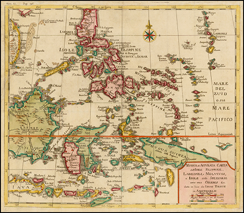 1740 Nuova et Accurata Carta dell' Isole Filippine, Ladrones, a Moluccos o Isole della Speziarie come anco Celebes &c.