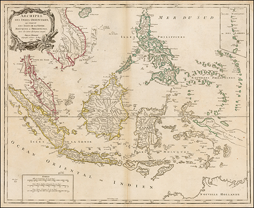1750 Archipel Des Indes Orientales, qui comprend Les Isles De La Sonde, Moluques et Philippines, tirees des Cartes du Neptune Oriental